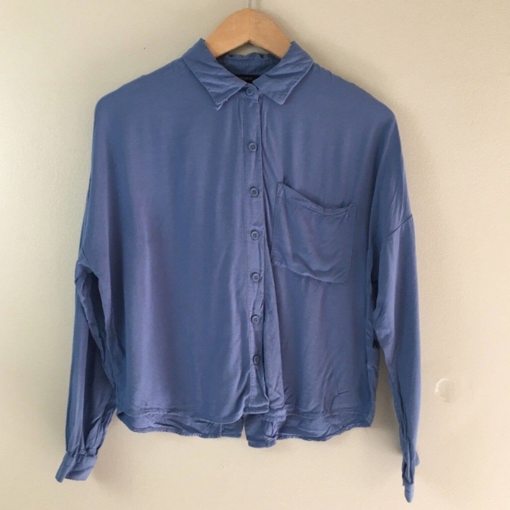 Forever 21 Open Back Button Down Blouse